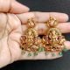 Handmade Brass Metal Jewellery Lakshmi Green Necklace Set